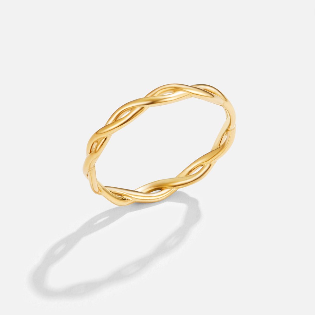 Infinity Gold Twist Ring