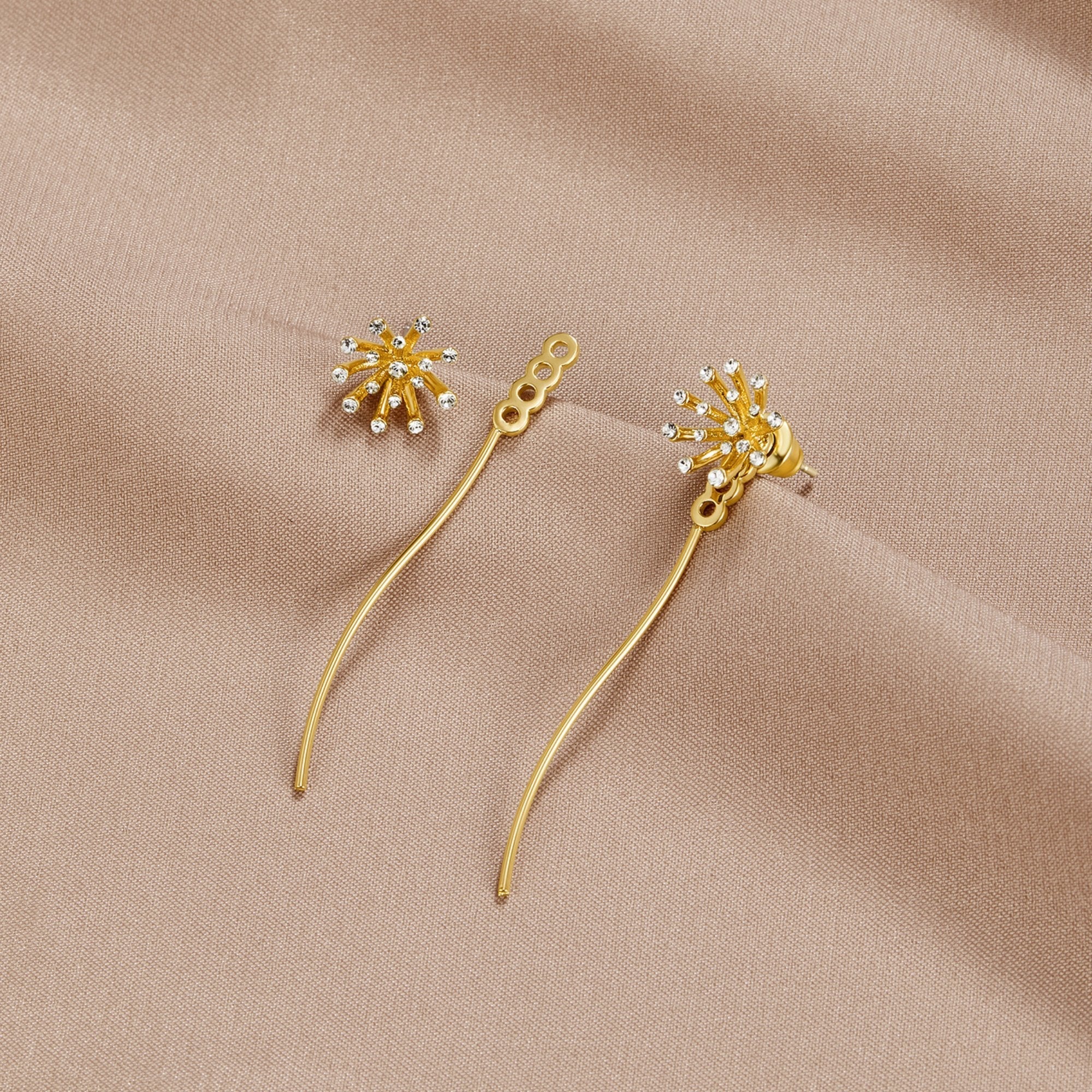 Make A Wish Dandelion 18K Gold Earrings