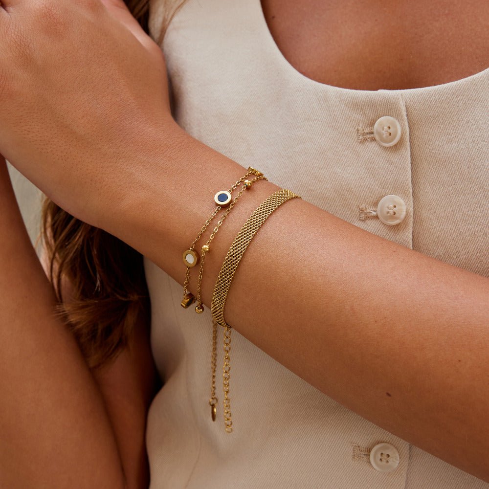Molly Gold Mesh Chain Bracelet