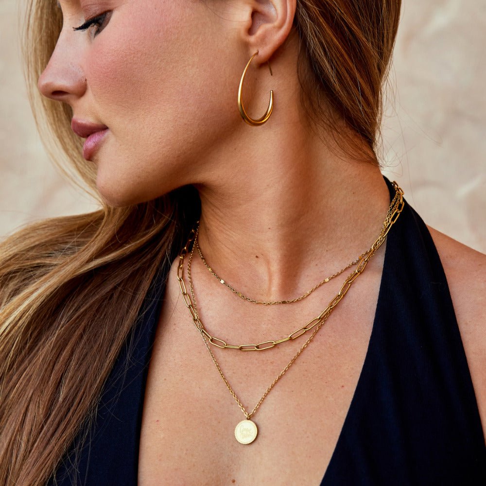 Nica Gold Hoop Earrings