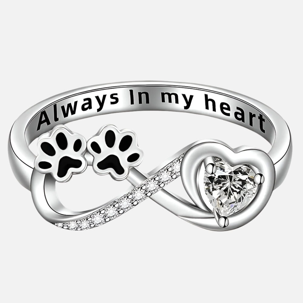 Paw Ring with Heart and Infinity Design™