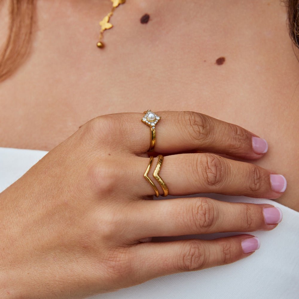 Pearl & Crystal Eternity Ring