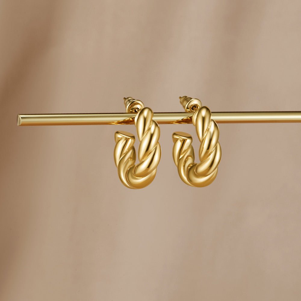 Twisted Felicity Hoop Earrings