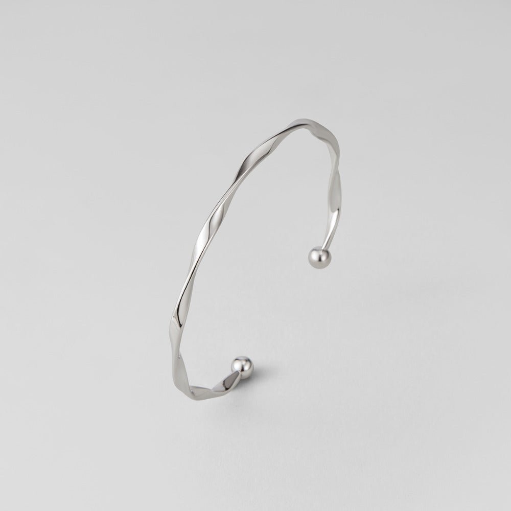 Twisted Imari Silver Bangle