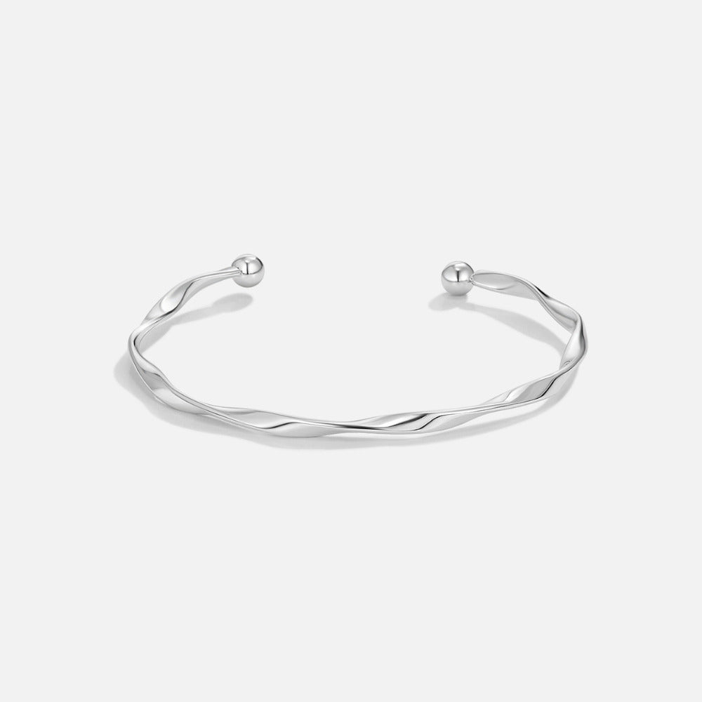 Twisted Imari Silver Bangle